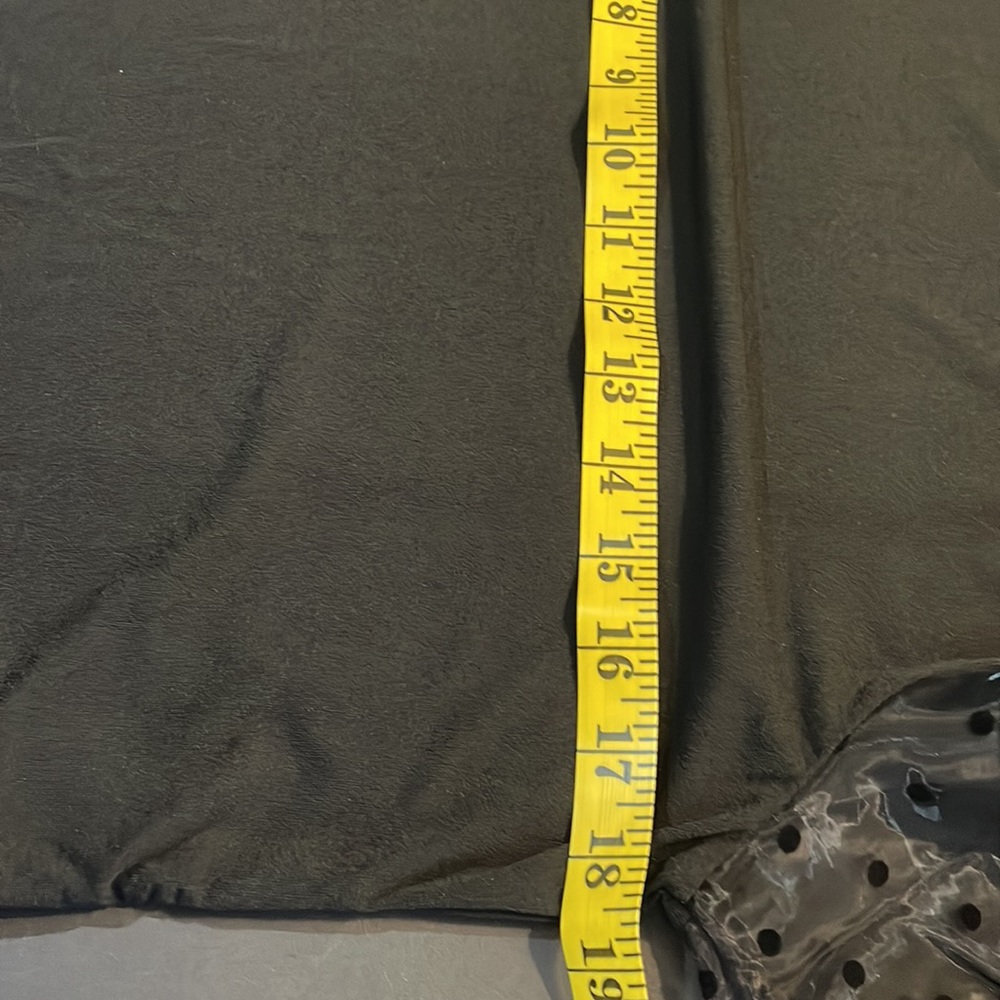 Black embellished Sheer polka dot short sleeves Top, Size Small - Picture 5 of 8